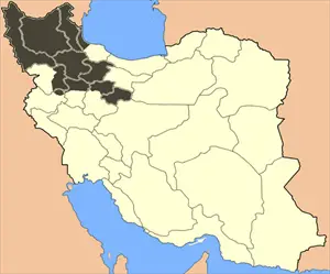

İran haritasında Güney Azerbaycan'ın konumu