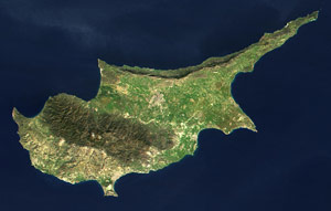 <b>Kıbrıs Adası</b>

Uydudan çekilmiş bir görüntü. Büyük boyutta görüntülemek için üzerine tıklayınız.