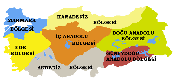 <p>Türkiye'nin Coğrafi Bölgeleri