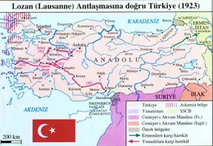 

Lozan Antlaşmasına göre Türkiye haritası