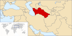 </p><p>Türkmenistan konum olarak Orta Asyada, Hazar Denizin doğusundadır.