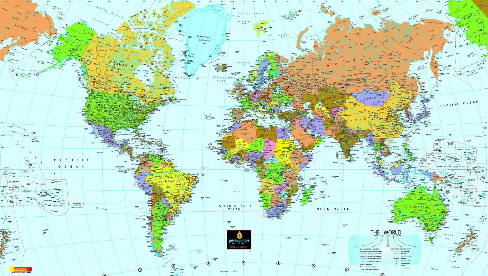 Dünya Haritası ~ World Map , Map Of World, All Countries Map