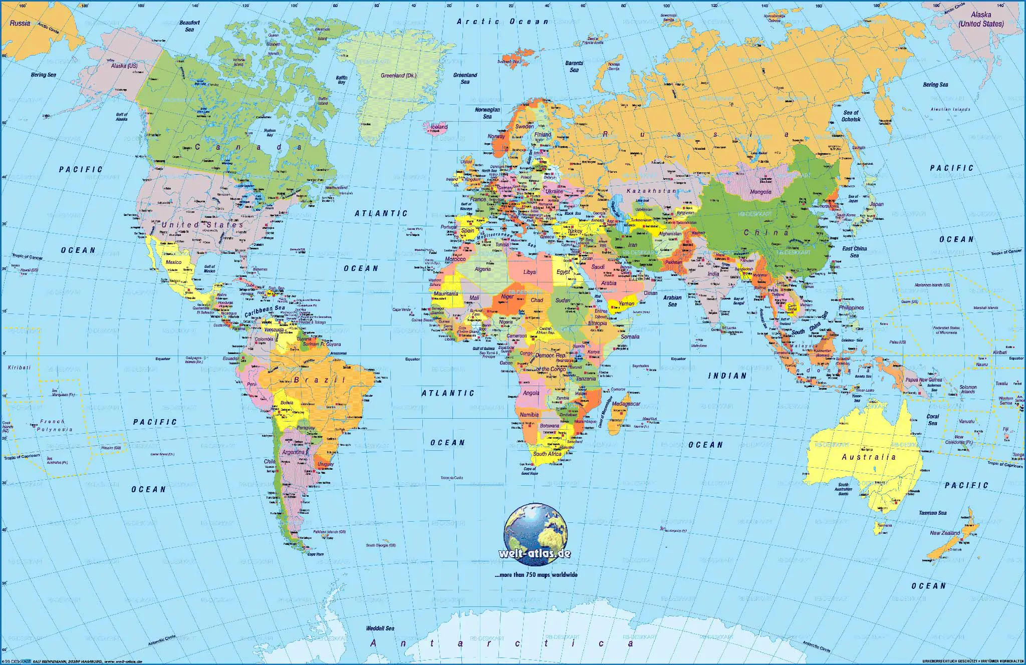 Dünya haritası ve uydu görüntüleri