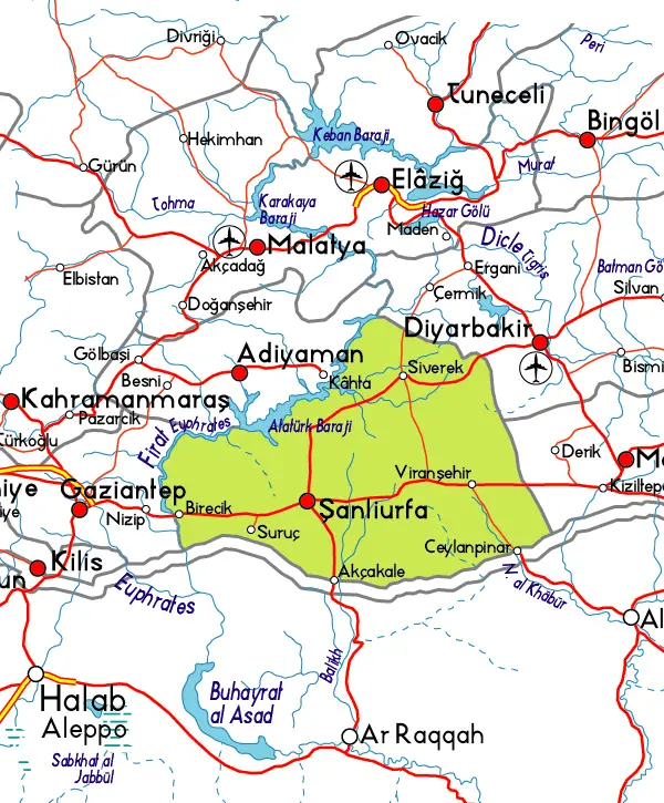 Image result for şanlıurfa haritası