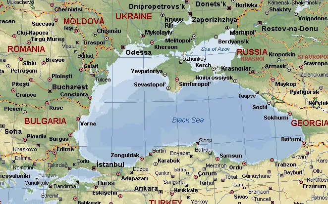 

Karadenize kıyısı olan ülke ve ülkelerin şehirleri (Karadeniz politik haritası)