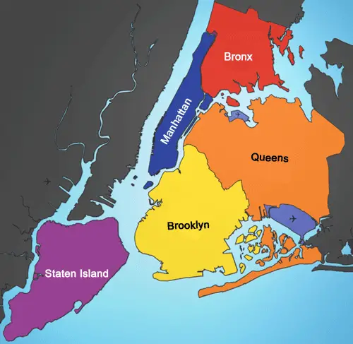 

New York şehrinin bölgeleri
