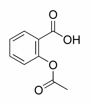 

Asetil salisilik asit (Aspirin)'in kimyasal yapısı)