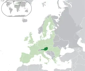 

Avusturya'nın konumu (koyu yeşil bölge)