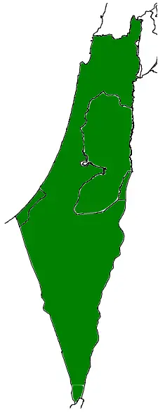 

1920'de kabul edilen filistin sınırları ve günümüzdeki filistin (Batı Şeria ve Gazze şeridi)