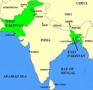 

1971 yılına kadar Bangladeş, Pakistanın parçasıydı.