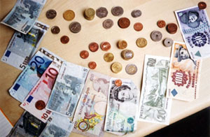 <b>Para</b>
Çeşitli ülkelerin banknot ve metal para örnekleri