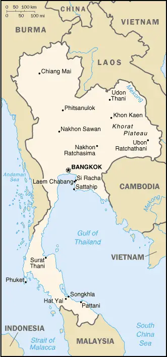 

Tayland haritası