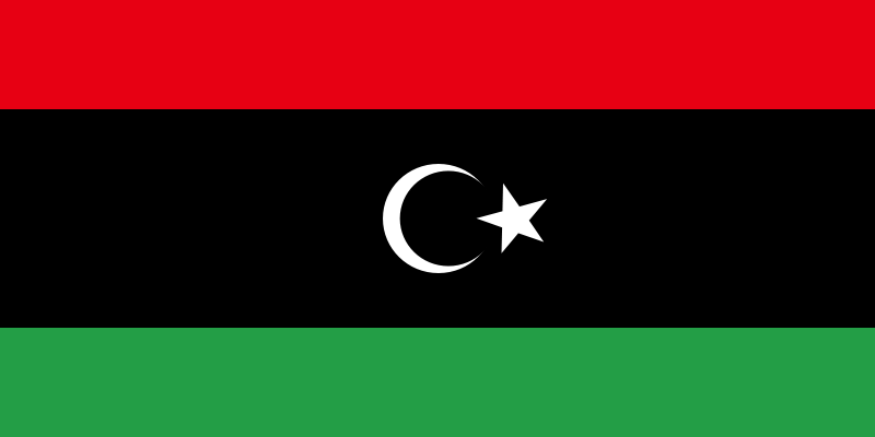 

Libya bayrağı 1951-1977. Libya'nın 1951 yılında İtalya'dan bağımsızlığını kazandıktan sonraki bayrağı.