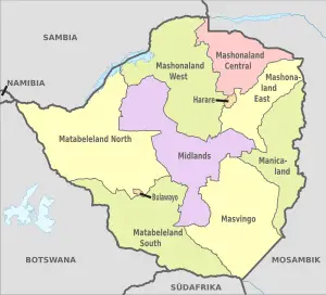 Zimbabwe'daki şehirler listesi
