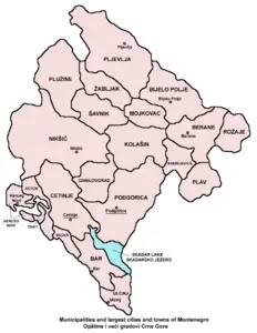 Karadağ'daki şehirler listesi