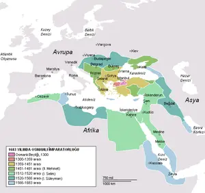 Osmanlı hakimiyeti altına girmiş bölgeler