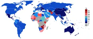 Ülkelere göre işsizlik oranı