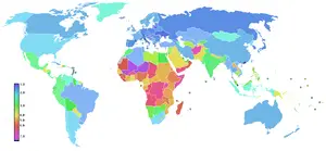 Ülkelerin doğurganlık oranına göre sıralanışı