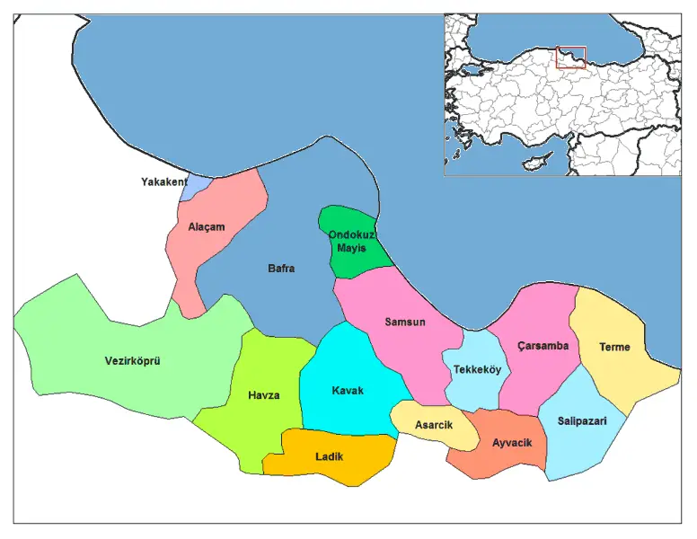 Image result for samsun haritası