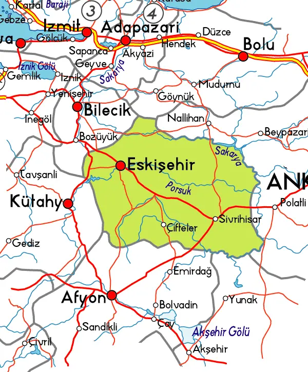 Image result for eskişehir haritası