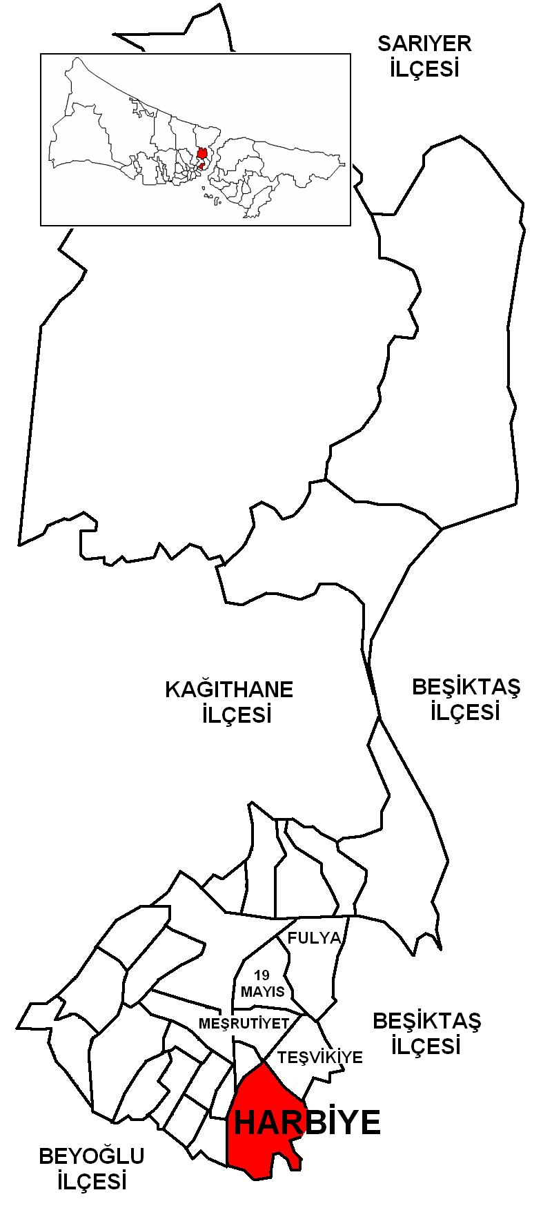 Harbiye, Şişli Türkçe Bilgi